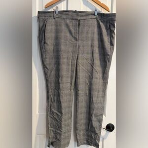 Lane Bryant Black and White Plaid Ankle Pants